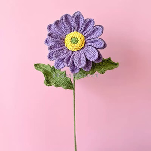 Flor de Crisantemo Africana Hecha a Mano, Tejida a Crochet, de Algodón/Lana Artificial, para Graduación, <span class=keywords><strong>Día</strong></span> <span class=keywords><strong>del</strong></span> <span class=keywords><strong>Padre</strong></span>, <span class=keywords><strong>Día</strong></span> de la Madre, Navidad - Product Image 4