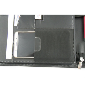 公司批发Padfolio定制PU皮革a 4尺寸专业组合带拉链演示文件夹 - Product Image 3