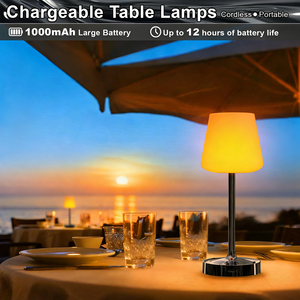 Lampe de table sans fil rechargeable et étanche, lumière de douche portable à intensité variable, lampe de chevet extérieure pour chambre, cuisine, camping - Product Image 6