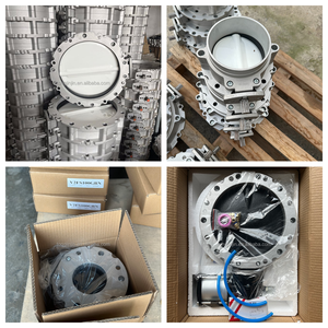 Vanne papillon manuelle en acier inoxydable Tongjinjin V1FS400SN à double excentricité, type Wafer, zéro fuite, pour centrale de dosage et silo à ciment - Product Image 5