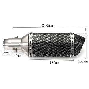 Pot d'échappement de moto/scooter 310 mm 35-51 mm en fibre de carbone pour ATV Quad, embout d'échappement pour Honda CBR250 CB400 YZF FZ400 Z750 - Product Image 5