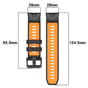 Produits populaires pour <span class=keywords><strong>Gramin</strong></span> Fenix 8 Bracelets de montre 22mm 26mm Bracelet de remplacement réglable en silicone bicolore - Product Image 4