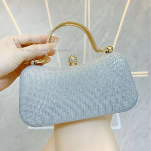 New Women's Shiny Hard Clutch <b>Bag</b> Polyester Material Cross-Border Trend Wedding Party Dinner Matching Gift <b>Small</b> Square Tanjing - Product Image 6