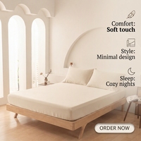 100% bambou 300TC drap de lit et taie d'oreiller ensemble refroidissement doux respirant tissé drap de lit plat bambou Lyocell literie
