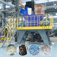 Broyeur industriel à double arbre pour déchets, plastique dur, morceaux, fûts IBC, tuyaux, filtres à huile usagés