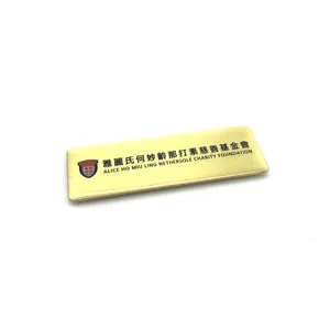 Benutzer definierte ID-Namensschilder Abzeichen Metall Bronze Druckpersonal Magnetic Name Button Badge