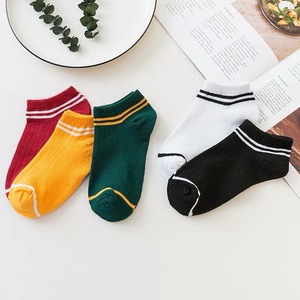 Women Ankle Socks Cotton Breathable 5 Color Combination Solid Striped Low Cut Summer Autumn Casual Style - Product Image 4