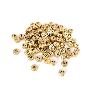 도매 4*7mm 어린이 DIY 편지 알파벳 비즈 아크릴 비즈 우정 팔찌 열쇠 고리 액세서리 비즈 - Product Image 1