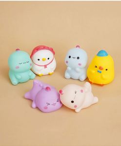 Customized Shape Logo Cute Mini Dinosaur Duckling Children's Water Play Educational Stress-Relief Squeeze Squeak <b>Bath</b> Toy - Product Image 5
