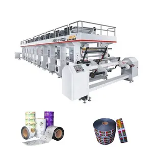 Hot Sale 6 8 10 12 colour PP LDPE Bopp Plastic film Food Packaging Bag Rotogravure Printing Machine