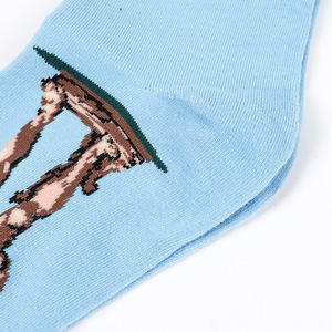 Calcetines de Verano con Diseño de Pintura al Óleo para Hombre y Mujer, Estilo Europeo-Americano Creativo, Modernos, de Algodón hasta la Pantorrilla - Product Image 4