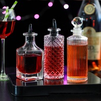 Flacon verseur d'alcool en métal en verre transparent pour vin et cocktail Flacon à goutte japonais de 200 ml pour bouteilles amères