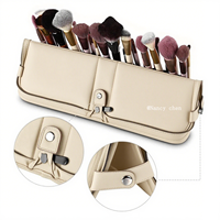 Sac de rangement pour pinceaux cosmétiques de grande capacité personnalisé Sac de pinceaux de maquillage avec compartiment debout