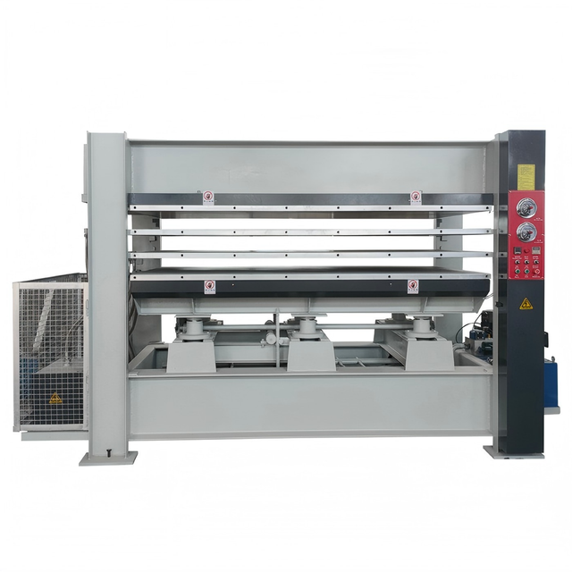 Woodworking Veneer Panel Flat Cabinet Door 3-Layer Hydraulic Hot Press Machine MDF Board Melamine Laminating Hot Press Machine