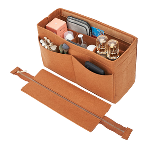 Organisateur de maquillage de voyage en <span class=keywords><strong>feutre</strong></span> très vendu, insert de rangement polyvalent - Product Image 1