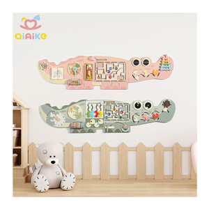Panneau de jeu mural éducatif Montessori pour enfants de maternelle, jouet pour enfants de 2 à 4 ans, en <span class=keywords><strong>bois</strong></span> - Product Image 1