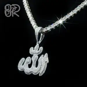 Wholesale Allah Moissanite Diamond Pendant Custom Islam 925 Silver VVS Iced Out Men's Women's Necklace Hip Hop Pendant