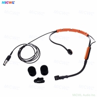 Micrófono de diadema SM31 TA4F para ULX SLX QLX GLX BLX, inalámbrico, resistente al sudor, para escenario, instructores de fitness, naranja
