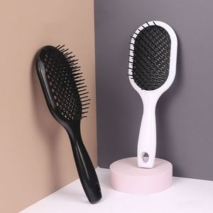 Customized Small Paddle Square Black Salon Vent Feature Plastic Handle Magic Hair <b>Brush</b> - Product Image 6