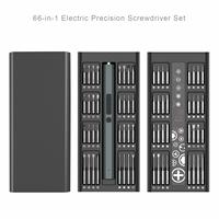 Ensemble de tournevis électriques sans fil USB portables 66-en-1, mini tournevis de précision