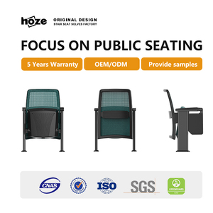 Cadeira de Auditório Dobrável HOZE HS-1223C-7 em Liga de Alumínio Ecológica para Palestras, Cinema, Igreja e Assentos de Culto - Product Image 2