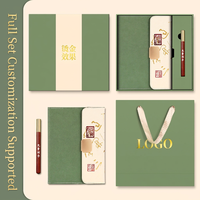 Coffret Cadeau Carnet en Cuir PU à Boucle Carrée Style Calligraphie avec Logo Personnalisé, Reliure Cousue et Collée, Pages Lignées