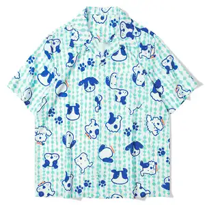 कस्टम पुरुषों के कपड़े डिजाइनर पुरुषों की शर्ट छोटी आस्तीन वाली कैजुअल प्लस साइज 3डी प्रिंटेड शर्ट पुरुषों के लिए