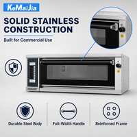 Four à vapeur commercial KP07A-12 à un seul étage, double plateau, 8600W, en acier inoxydable, pour la cuisson de pizzas et de pains
