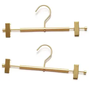 new design hanger for trousers gold hangers with clips metal clip hanger
