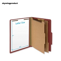 Dossiers de classification rouges durables à 2 broches standard pour organiser les rapports de bureau papier et les fichiers clients juridiques