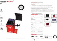 Équilibreuse de roues automatique de haute qualité Coseng SP802, équipement de levage pour alignement des roues, machine à changer les pneus