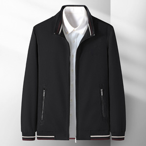 Top Coat con colletto in piedi alla moda giacca da uomo alla moda con chiusura a cerniera Casual <span class=keywords><strong>per</strong></span> <span class=keywords><strong>giovani</strong></span> e persone di mezza età cappotti da uomo - Product Image 2