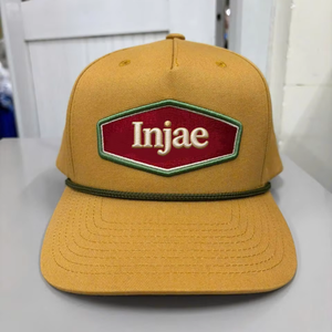 Gorra de béisbol estructurada de 5 paneles con logo bordado en 3D personalizado de Vietnam, gorra de algodón para exteriores con cierre a presión para hombre, venta al por mayor - Product Image 1