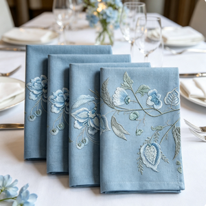 Maison d'Hermine – Lot de 4 serviettes carrées en coton 100 %, lavables en machine, pour dîners, restaurants, fête des Mères - Product Image 6