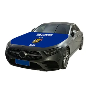 Affordable National Car Hood Cover Flag Wisconsin Car Engine Cover Flag Factory Direct Selling Polyester Fabric