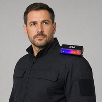 Lampe de signalisation routière personnalisable avec logo, torche rouge et bleue, lampe de secours clignotante à porter à l'épaule