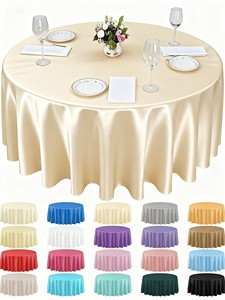 <span class=keywords><strong>Nappe</strong></span> Ronde Moderne Imperméable et Anti-Taches pour la Décoration de la Maison, Tissu Premium pour Mariages, Banquets et Événements Extérieurs - Product Image 1