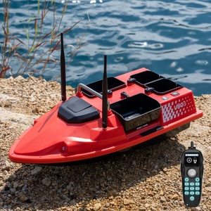 Bateau <span class=keywords><strong>de</strong></span> pêche télécommandé V803 Marine Sonar avec 4 réservoirs d'appâts, double antenne, lumière LED et télécommande pour la pêche à la <span class=keywords><strong>carpe</strong></span> en lac avec sondeur <span class=keywords><strong>de</strong></span> poissons - Product Image 1