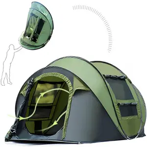 JETSHARK Outdoor Waterproof 3-4 Person Portable Foldable Automatic Outdoor Camping Tent for Family