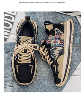 Chaussures de sport décontractées confortables à semelle épaisse pour hommes, tendance, respirantes, imprimées et brodées, nouvelle collection printemps-automne 2025
