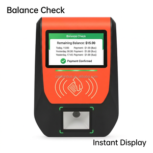 Machine de billetterie de bus d'usine avec lecteur de cartes Mifare Desfire, scanner de codes <span class=keywords><strong>QR</strong></span>, prise en charge API et application de portefeuille électronique - Product Image 1