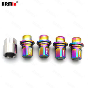 HRMin Gr.5 alliage de titane Ti-6Al-4V arc-en-ciel <span class=keywords><strong>antivol</strong></span> roue écrous de blocage écrou en titane M14 * 1.5 pour voiture de course <span class=keywords><strong>Land</strong></span> <span class=keywords><strong>rover</strong></span> - Product Image 6