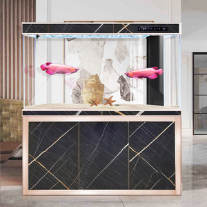 Acuario de Vidrio Rectangular Grande para Peces, Fácil de Limpiar, Sostenible, para Sala de Estar, en Oferta - Product Image 4