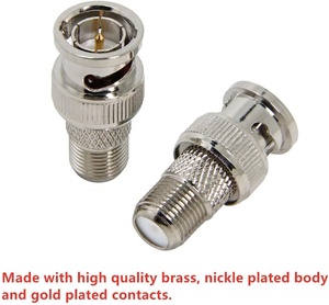Coax Cable Adapter RG59 RG6 <strong>RG11</strong> F-Connector Straight <strong>BNC</strong> Male to F Female for CCTV Video RF Type - Product Image 3