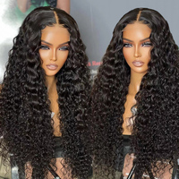 Perruque bouclée Pixie couleur Ombré de luxe, perruque frontale en dentelle transparente HD 13x4, cheveux humains, ligne de cheveux pré-épilée, perruque colorée