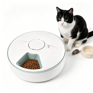 Low Noise Pet Feeder Automatische Voerbak Manual Auto Dual Mode Food Grade ABS Pet Food Dispenser For Home - Product Image 1