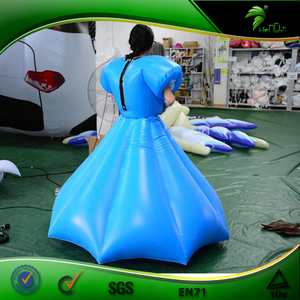Costume <span class=keywords><strong>Gonfiabile</strong></span> Personalizzato a Forma di Gonna, <span class=keywords><strong>Vestito</strong></span> da Principessa in PVC Blu - Product Image 3