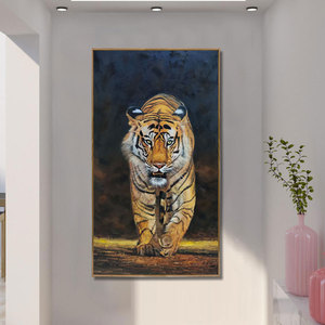 Arte Original fábrica personalizado <span class=keywords><strong>Tigre</strong></span> Mural colgante de pared pintado a mano decoración moderna para el hogar pintura al óleo <span class=keywords><strong>lienzo</strong></span> para habitación u oficina - Product Image 5