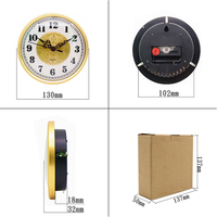 Mouvement d'horloge silencieux à balayage continu 12888 pour horloge de table à cadran antique, insert métallique 130 mm