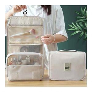 Custom Logo & Design Waterproof Polyester <b>Hanging</b> <b>Travel</b> Makeup Cosmetic for <b>Bag</b> with Zipper - Product Image 1